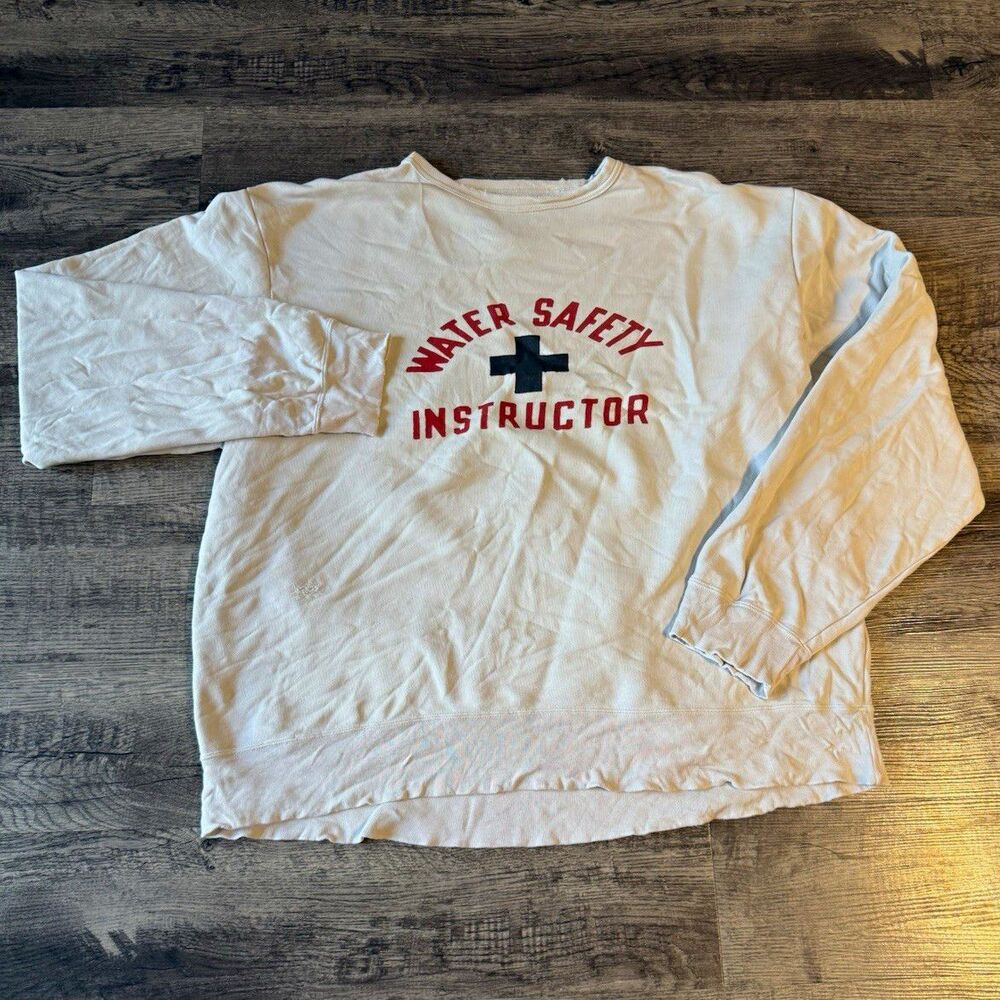 Vtg 90s Polo Sport Ralph Lauren Water Safety Instructor Sweatshirt Mens L Grunge